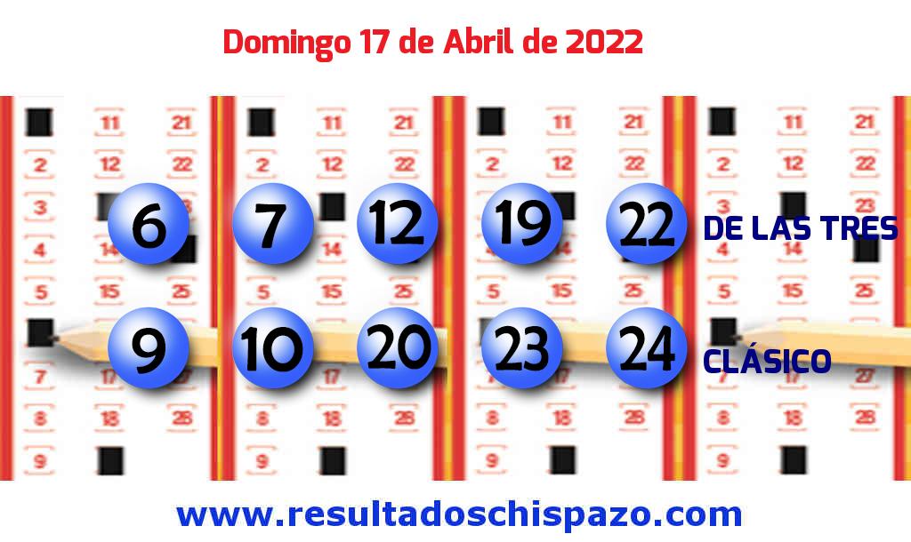 Boleto del Chispazo Clásico de hoy 2022-04-17.