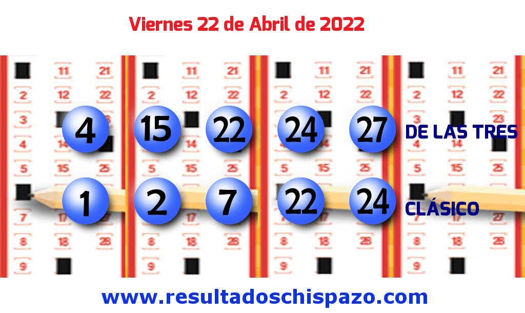 Boleto del Chispazo Clásico de hoy 2022-04-22.