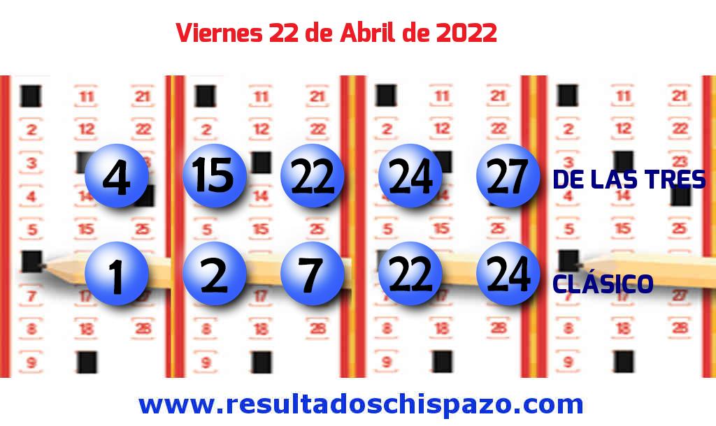 Resultados Chispazo Clásico de hoy Viernes Boleto del Chispazo Clásico de hoy 2022-04-22.
