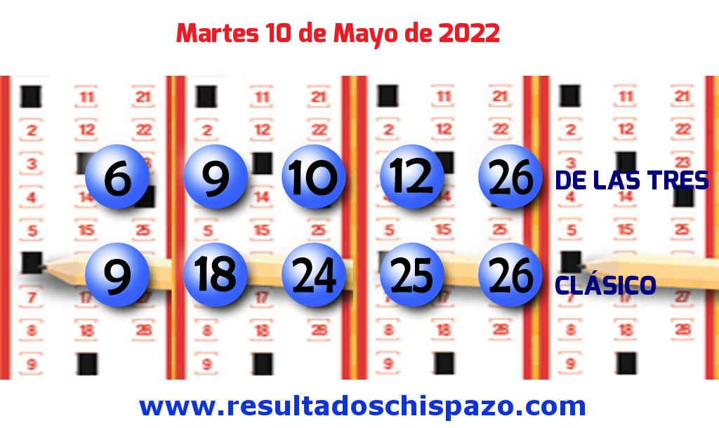 Resultados Chispazo Clásico de hoy Martes Boleto del Chispazo Clásico de hoy 2022-05-10.
