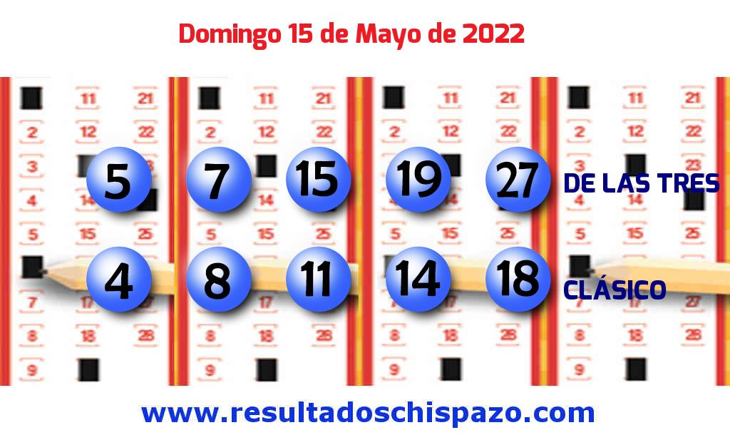 Resultados Chispazo Clásico de hoy Domingo Boleto del Chispazo Clásico de hoy 2022-05-15.
