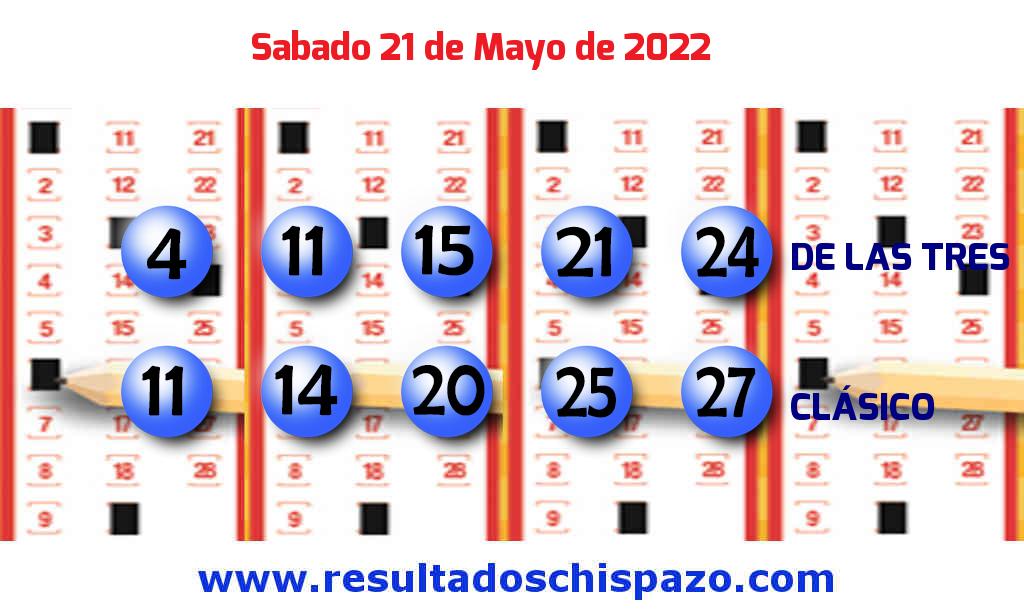 Resultados Chispazo Clásico de hoy Sábado Boleto del Chispazo Clásico de hoy 2022-05-21.