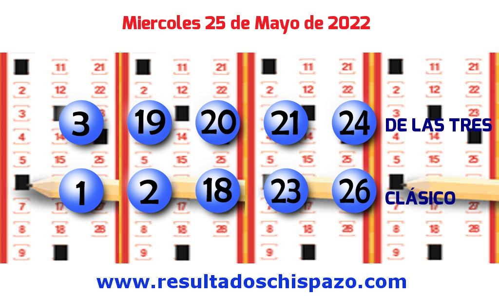 Resultados Chispazo Clásico de hoy Miércoles Boleto del Chispazo Clásico de hoy 2022-05-25.