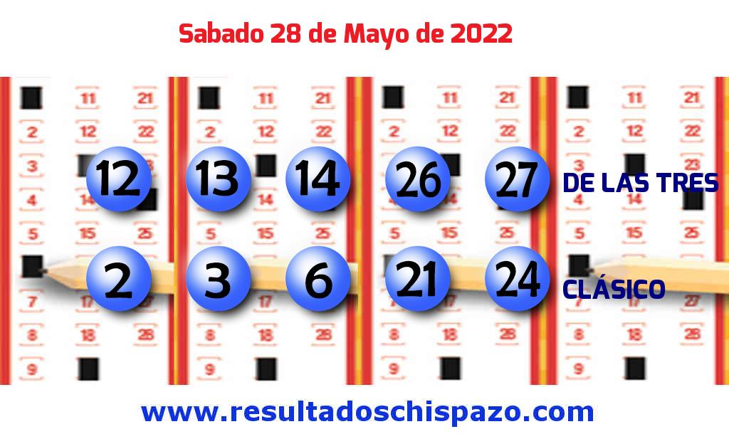 Resultados Chispazo Clásico de hoy Sábado Boleto del Chispazo Clásico de hoy 2022-05-28.