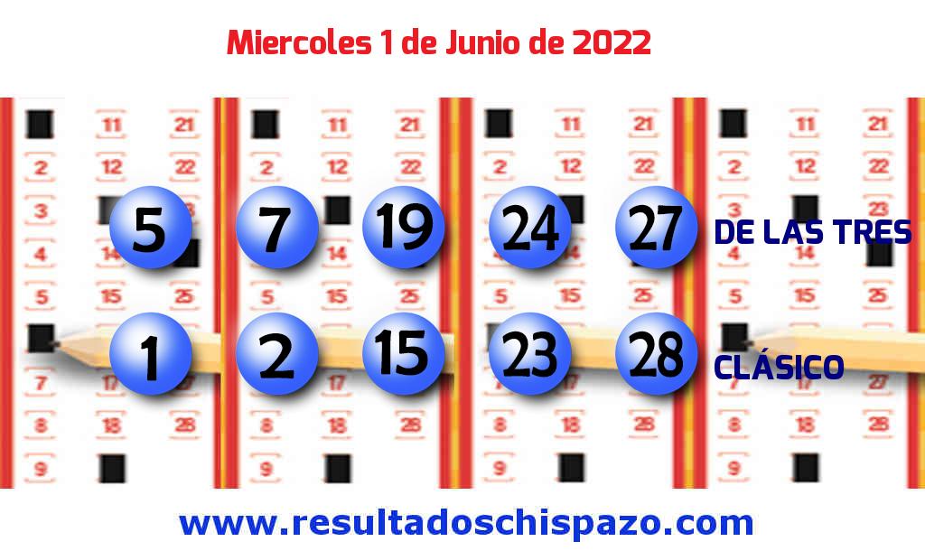 Boleto del Chispazo Clásico de hoy 2022-06-01.