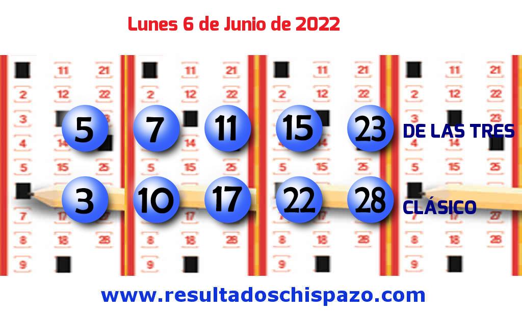 Boleto del Chispazo Clásico de hoy 2022-06-06.