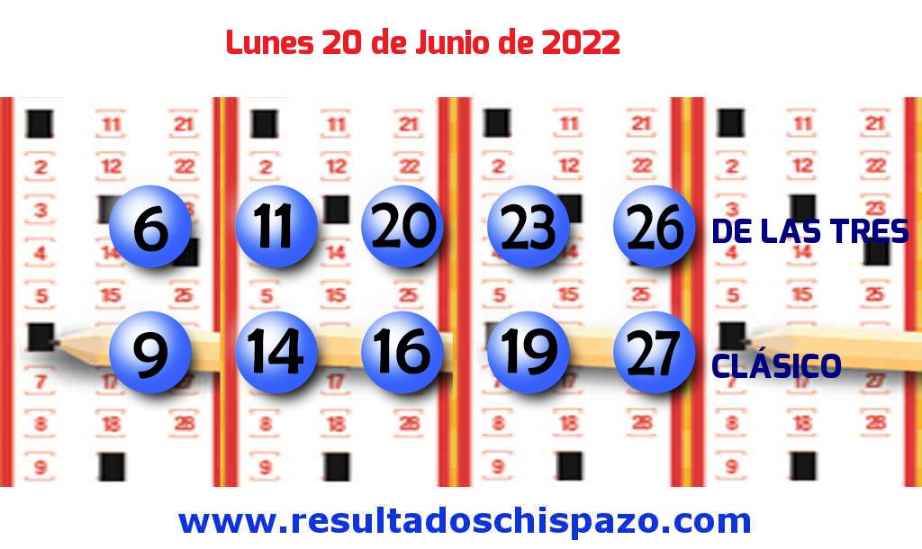 Boleto del Chispazo Clásico de hoy 2022-06-20.