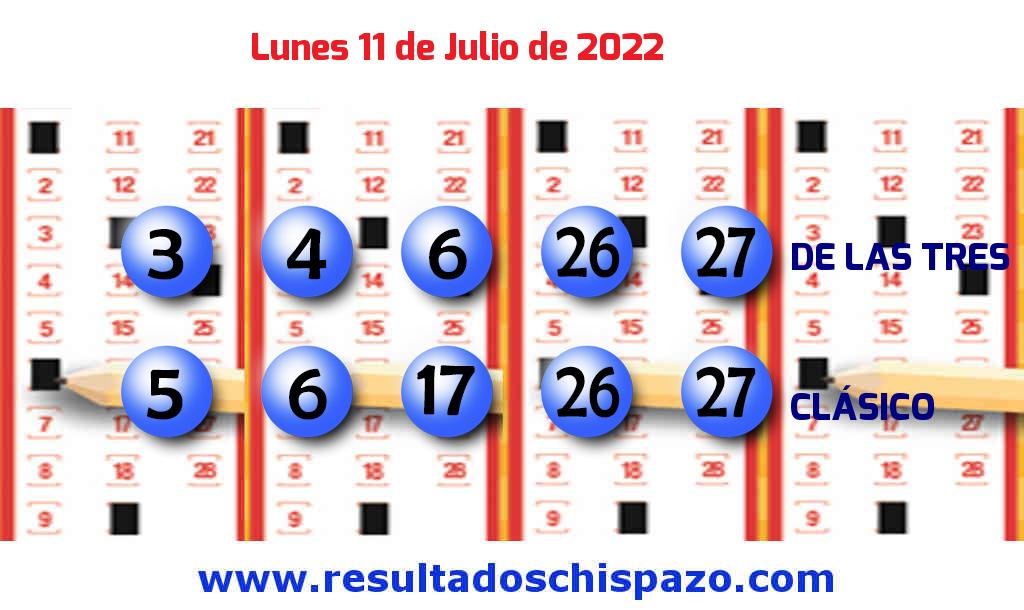 Boleto del Chispazo Clásico de hoy 2022-07-11.