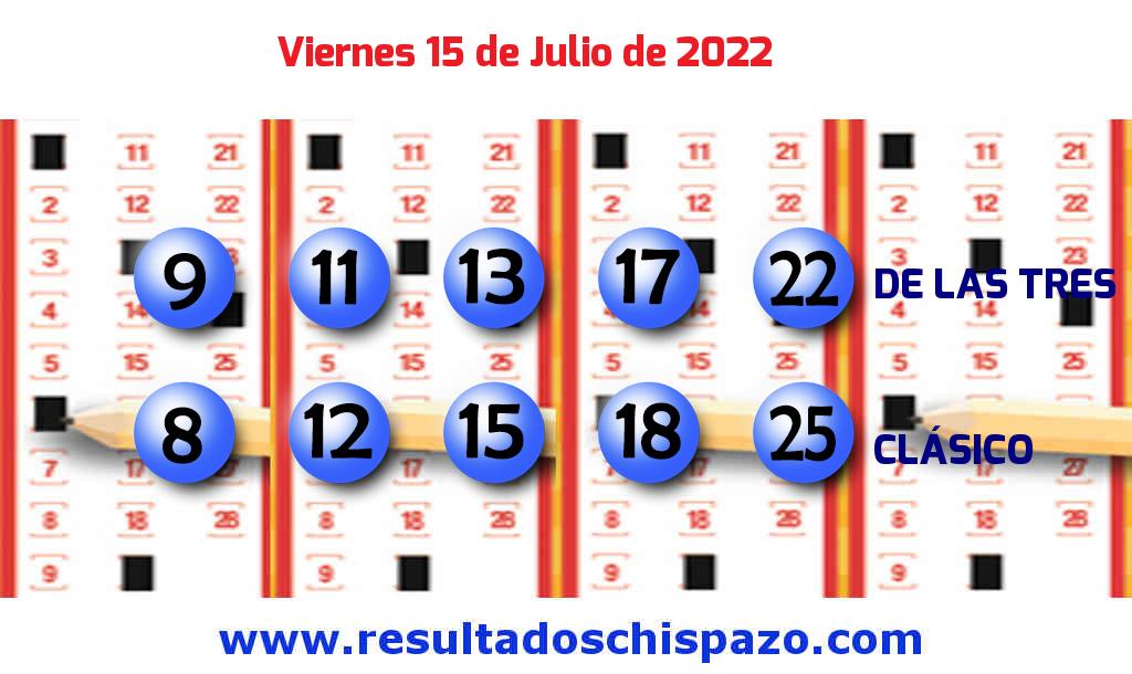Boleto del Chispazo Clásico de hoy 2022-07-15.