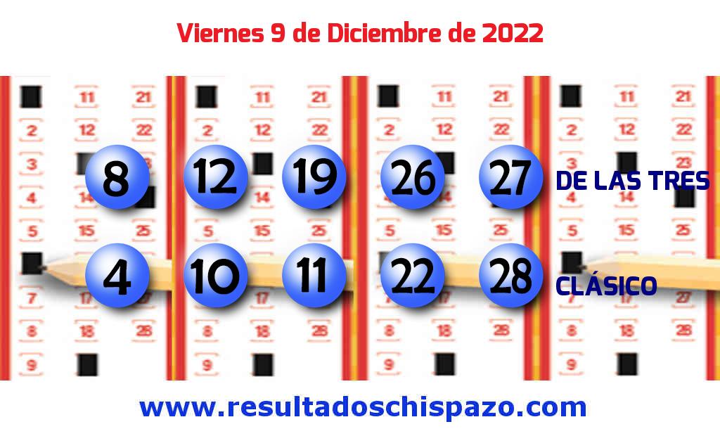 Boleto del Chispazo Clásico de hoy 2022-12-09.