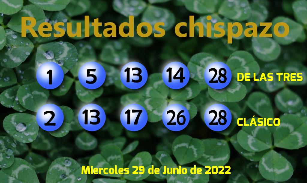 Boleto del Chispazo Clásico del Miércoles. 2022-06-29.