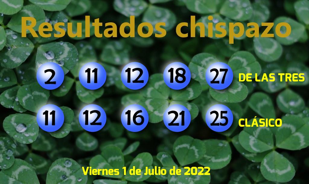 Boleto del Chispazo Clásico del Viernes. 2022-07-01.