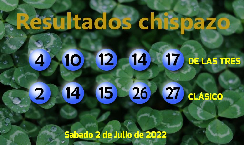 Boleto del Chispazo Clásico del Sábado. 2022-07-02.