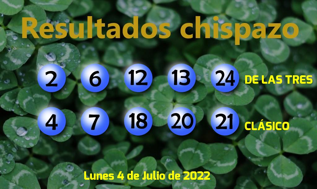 Boleto del Chispazo Clásico del Lunes. 2022-07-04.