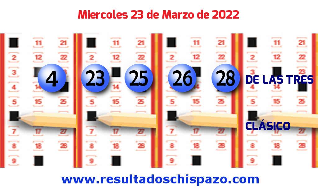 Boleto del Chispazo de las 3 de hoy 2022-03-23.