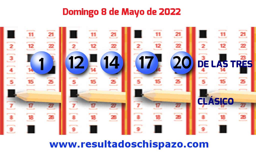 Resultados Chispazo de las 3 de hoy Domingo Boleto del Chispazo de las 3 de hoy 2022-05-08.