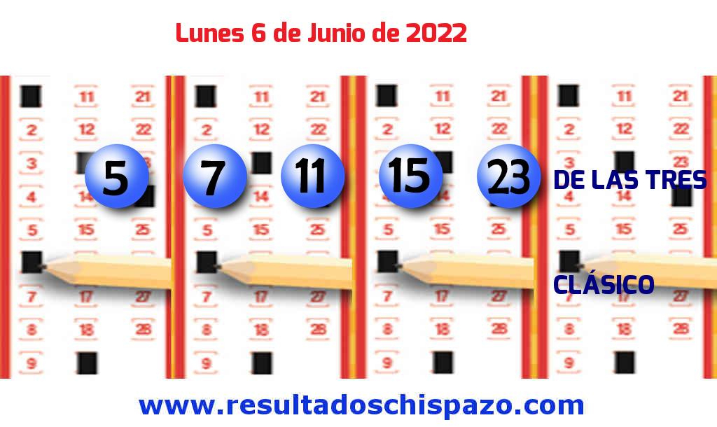 Resultados Chispazo de las 3 de hoy Lunes Boleto del Chispazo de las 3 de hoy 2022-06-06.