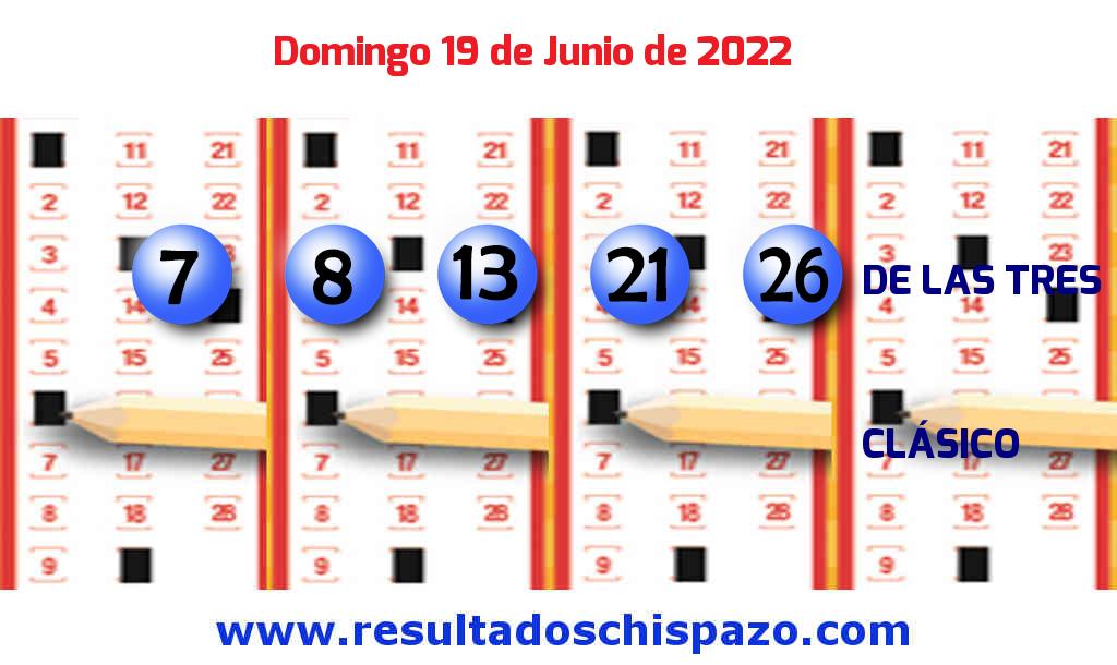 Boleto del Chispazo de las 3 de hoy 2022-06-19.