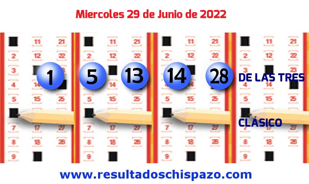 Resultados Chispazo de las 3 de hoy Miércoles Boleto del Chispazo de las 3 de hoy 2022-06-29.
