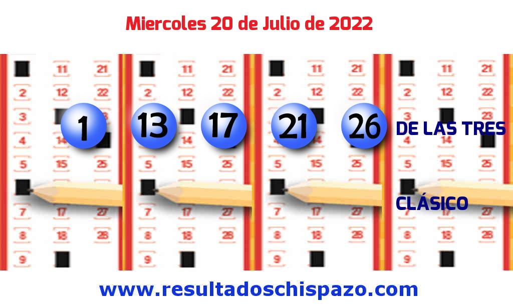 Boleto del Chispazo de las 3 de hoy 2022-07-20.
