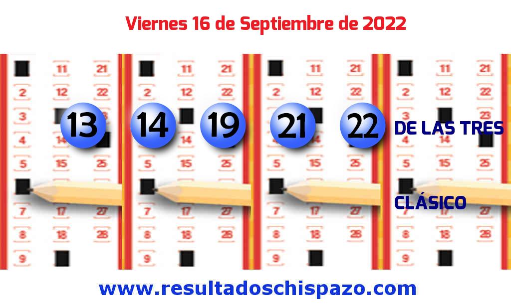 Boleto del Chispazo de las 3 de hoy 2022-09-16.