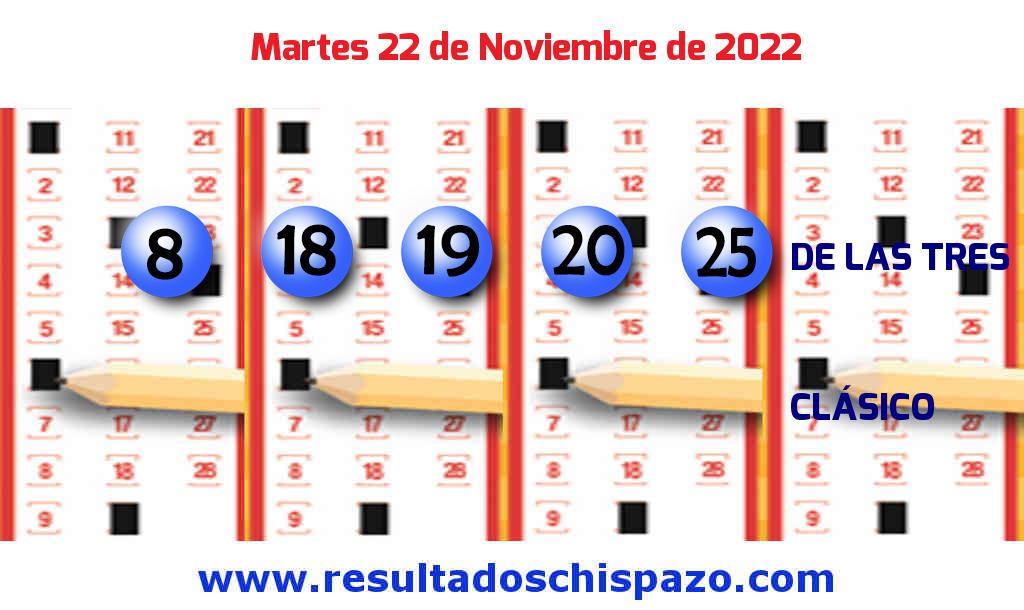 Resultados Chispazo de las 3 de hoy Martes Boleto del Chispazo de las 3 de hoy 2022-11-22.