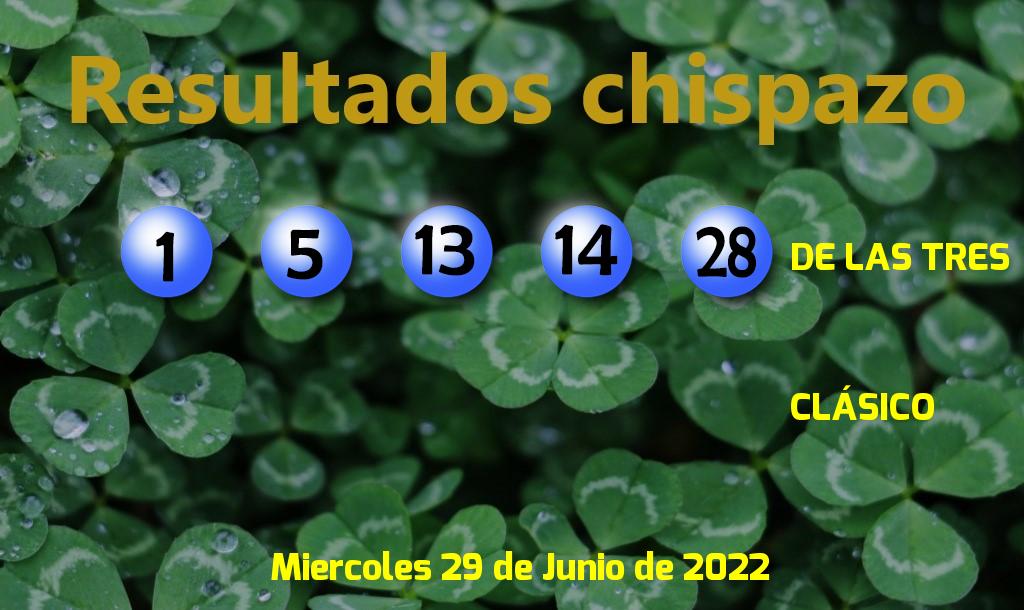 Boleto del Chispazo de las Tres del Miércoles. 2022-06-29.