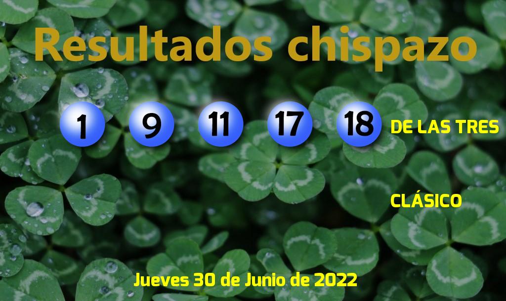 Boleto del Chispazo de las Tres del Jueves. 2022-06-30.