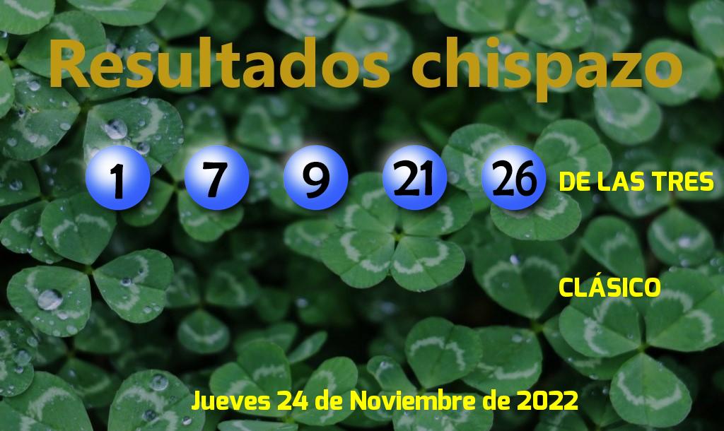 Boleto del Chispazo de las Tres del Jueves. 2022-11-24.