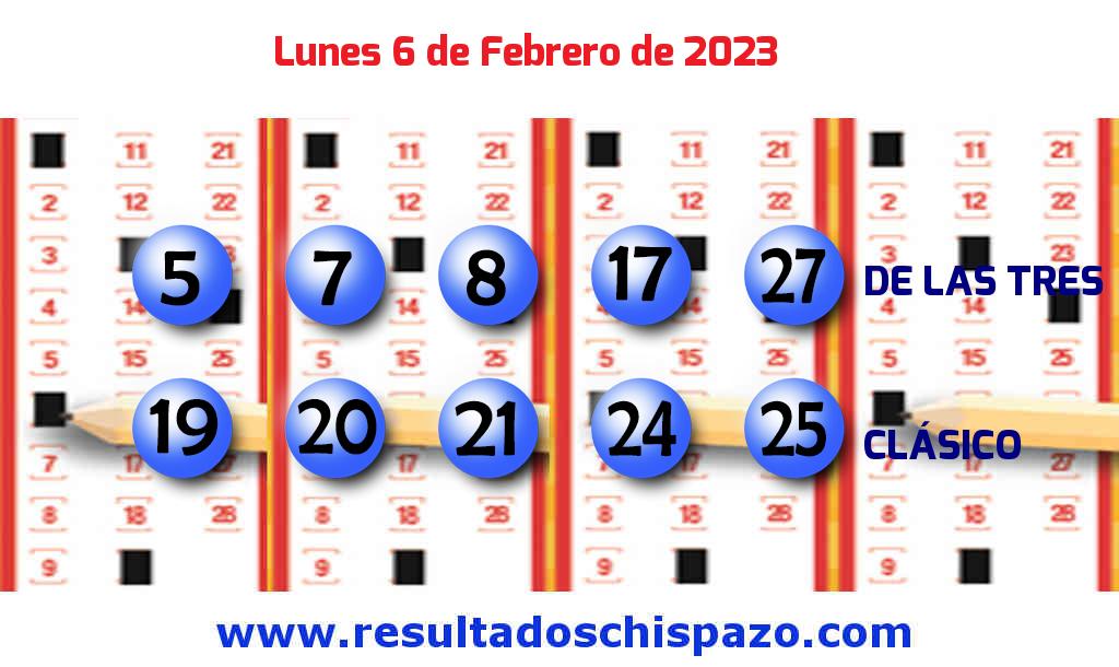 Boleto del Chispazo Clásico de hoy 2023-02-06.