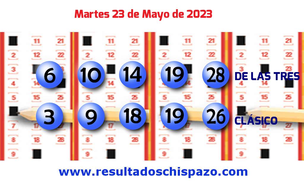 Resultados Chispazo Clásico de hoy Martes Boleto del Chispazo Clásico de hoy 2023-05-23.