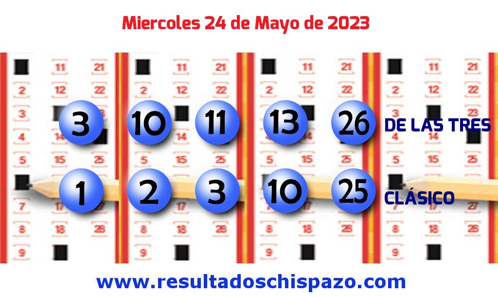Resultados Chispazo Clásico de hoy Miércoles Boleto del Chispazo Clásico de hoy 2023-05-24.