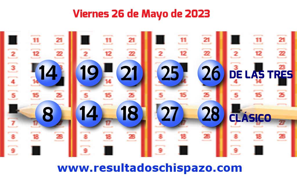 Resultados Chispazo Clásico de hoy Viernes Boleto del Chispazo Clásico de hoy 2023-05-26.