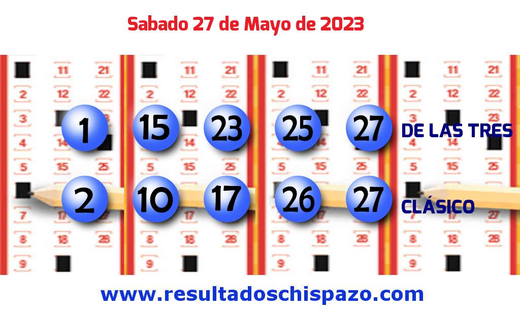 Resultados Chispazo Clásico de hoy Sábado Boleto del Chispazo Clásico de hoy 2023-05-27.