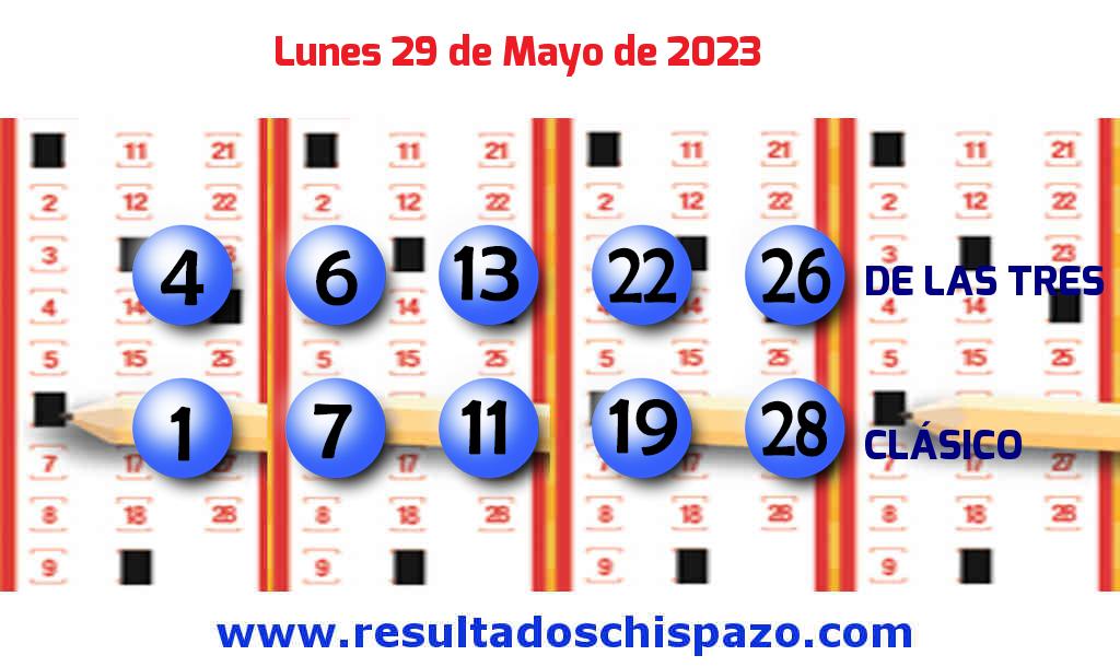 Resultados Chispazo Clásico de hoy Lunes Boleto del Chispazo Clásico de hoy 2023-05-29.