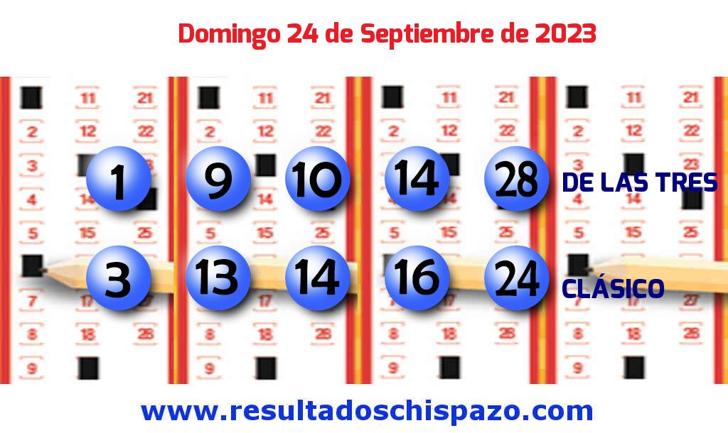 Resultados Chispazo Clásico de hoy Domingo Boleto del Chispazo Clásico de hoy 2023-09-24.