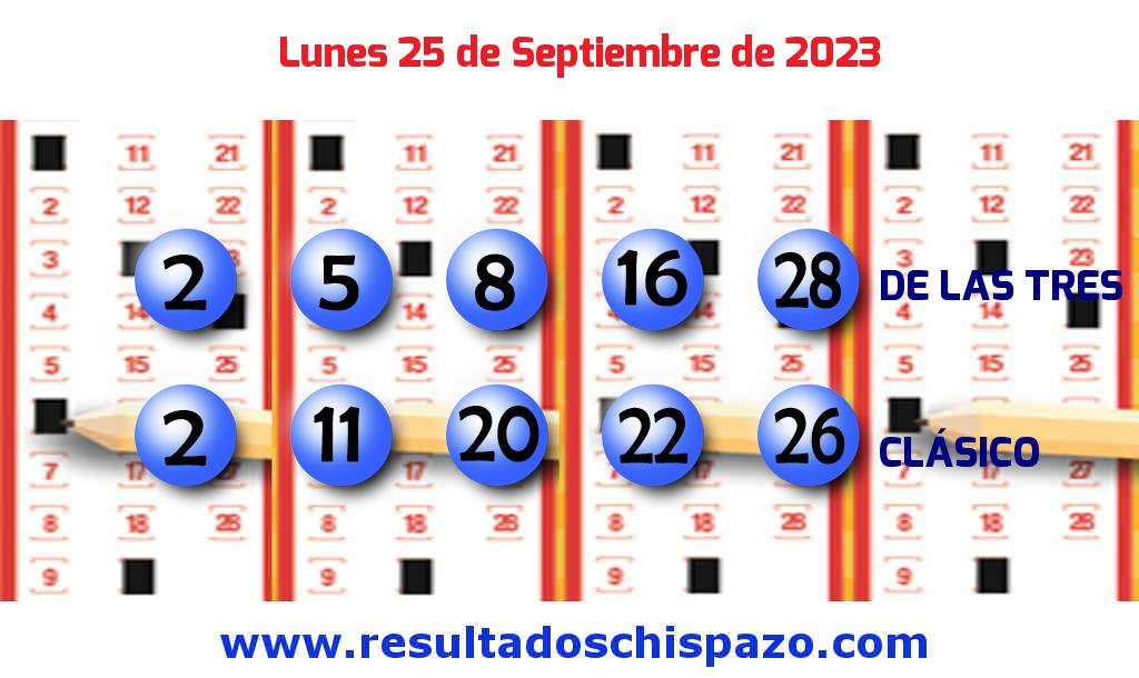 Boleto del Chispazo Clásico de hoy 2023-09-25.