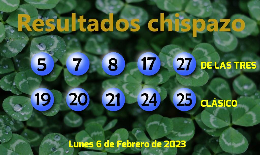 Boleto del Chispazo Clásico del Lunes. 2023-02-06.