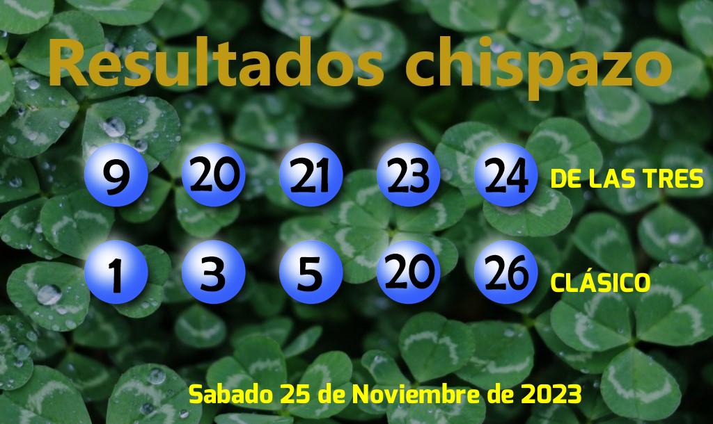 Boleto del Chispazo Clásico del Sábado. 2023-11-25.