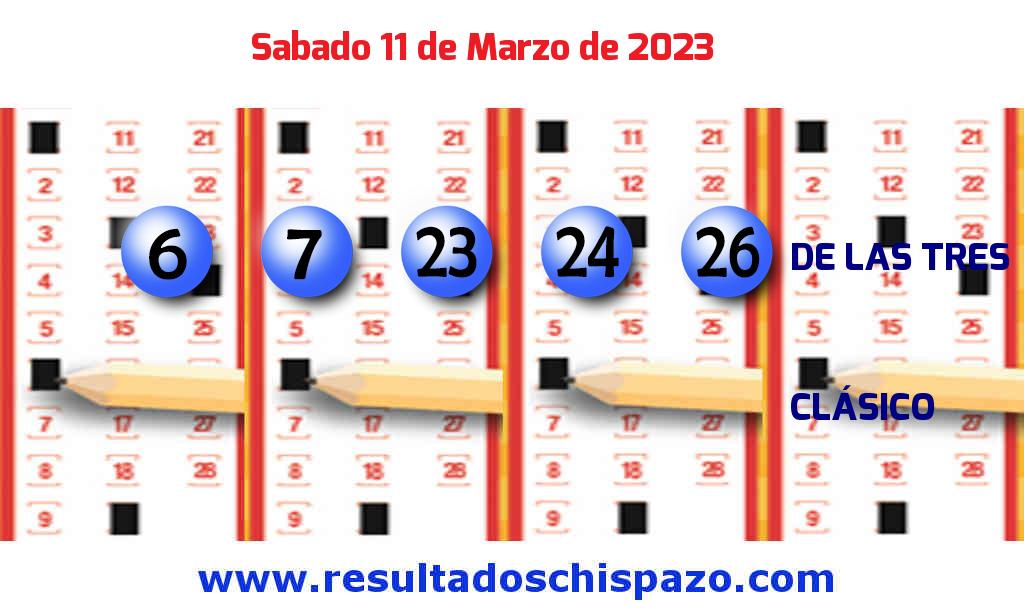 Boleto del Chispazo de las 3 de hoy 2023-03-11.