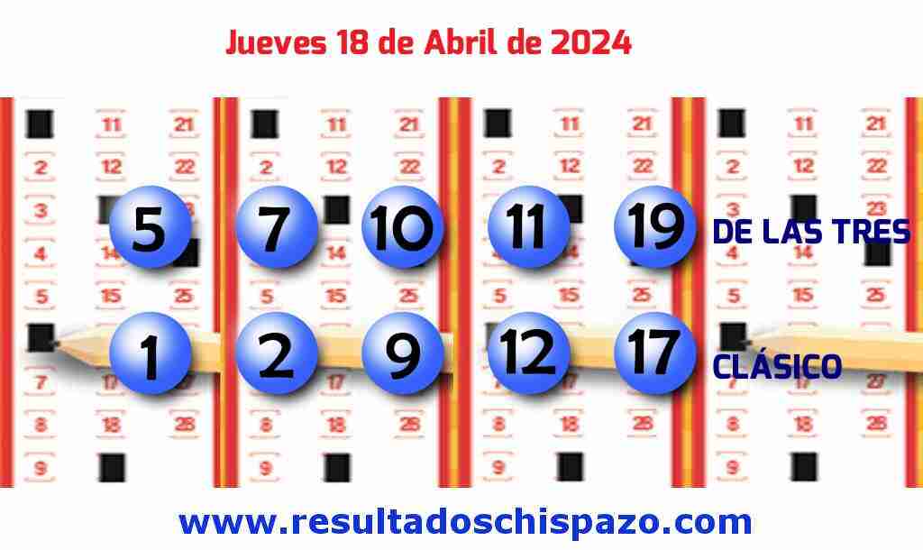 Boleto del Chispazo Clásico de hoy 2024-04-18.