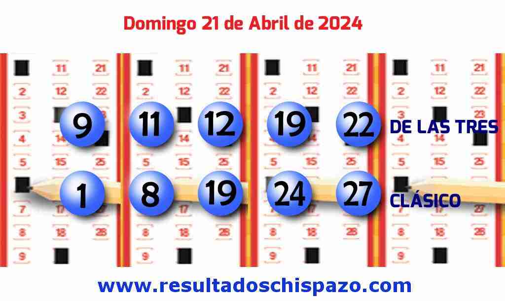 Boleto del Chispazo Clásico de hoy 2024-04-21.