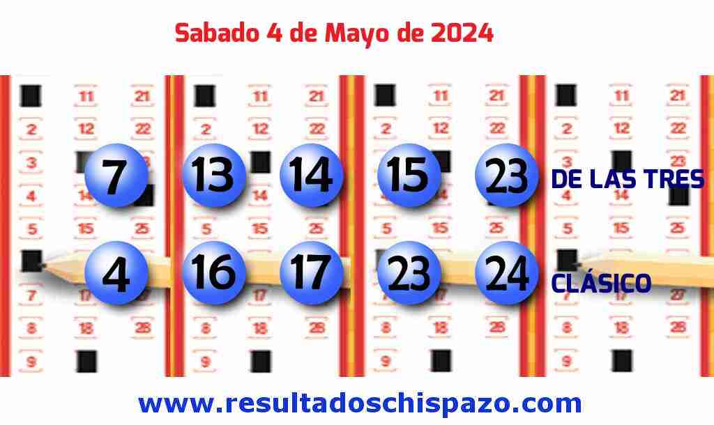Boleto del Chispazo Clásico de hoy 2024-05-04.