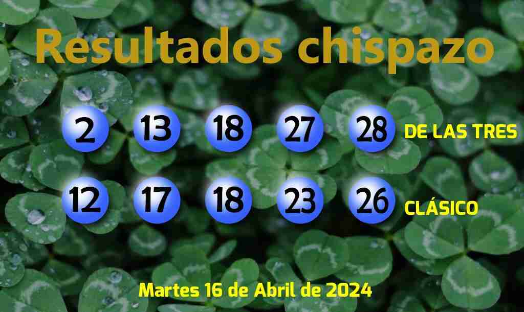 Boleto del Chispazo Clásico del Martes. 2024-04-16.